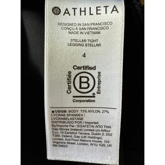 Athleta Stellar Trouser Pant Womens Size 4 in Black Travel Casual Office EUC - Picture 10 of 12
